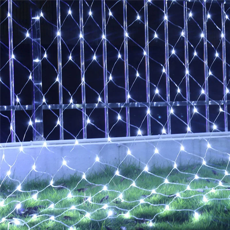 8 Modes 110V/220V Super Bright LED Net Mesh String Light Xmas Lights Garden Wedding Holiday Lighting LED Decoracion