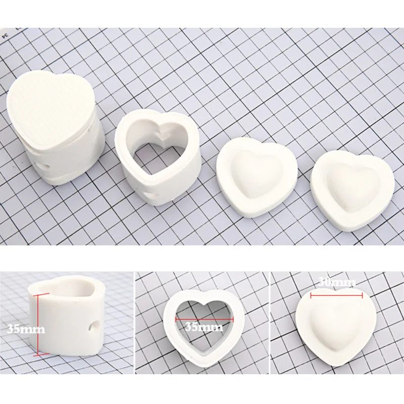 DIY leather craft 30mm heart shape made modeling fixed tool