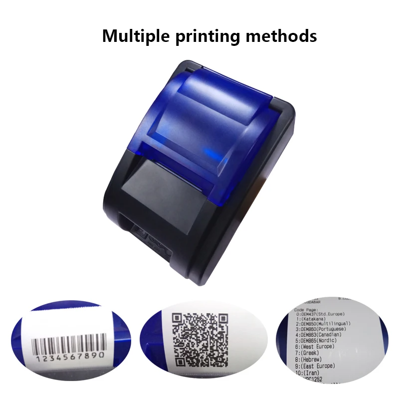 HSPOS in stock cheap 58mm USB thermal receipt printer for supermarket receipt printing with one year warranty HS-58HU