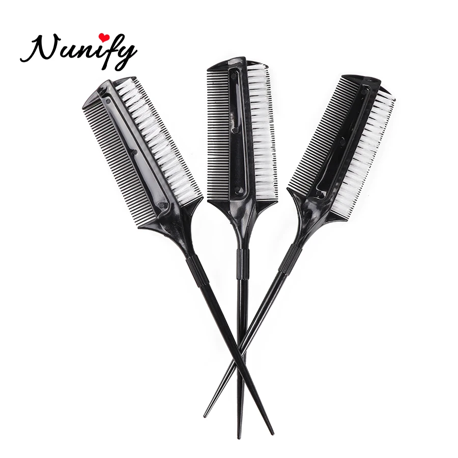 Nunify 1Pcs Dual-Purpose Hair Coloring Brush Baking Oil Comb With Brush Dyeing Coloring Hair Comb Double Side Anti-Static Brush