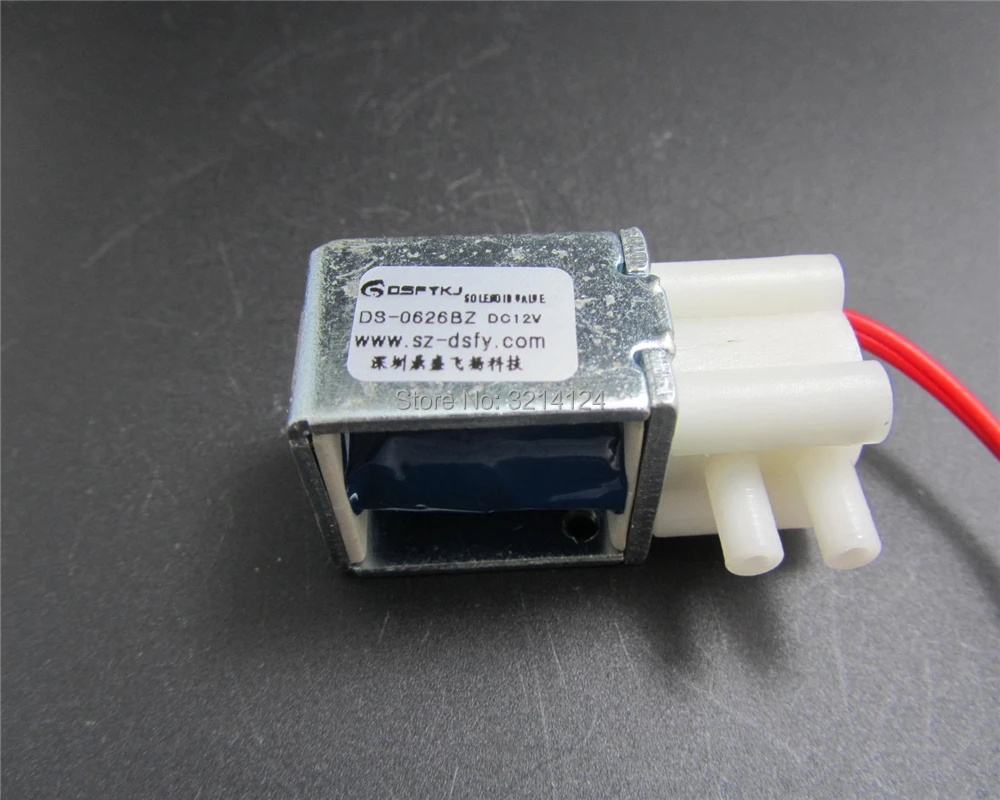 

1pcs Free ShippingDS-0626BZ DC12V Solid 2 hole Mini Air Solenoid Valve Normally Closed