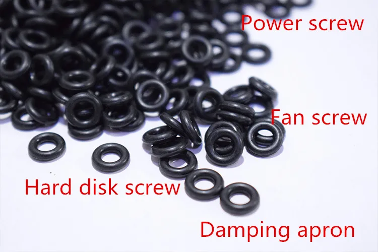 Computer hard drive screw damping rubber ring O-ring shock absorber rubber ring power supply fan screw shockproof seal ring