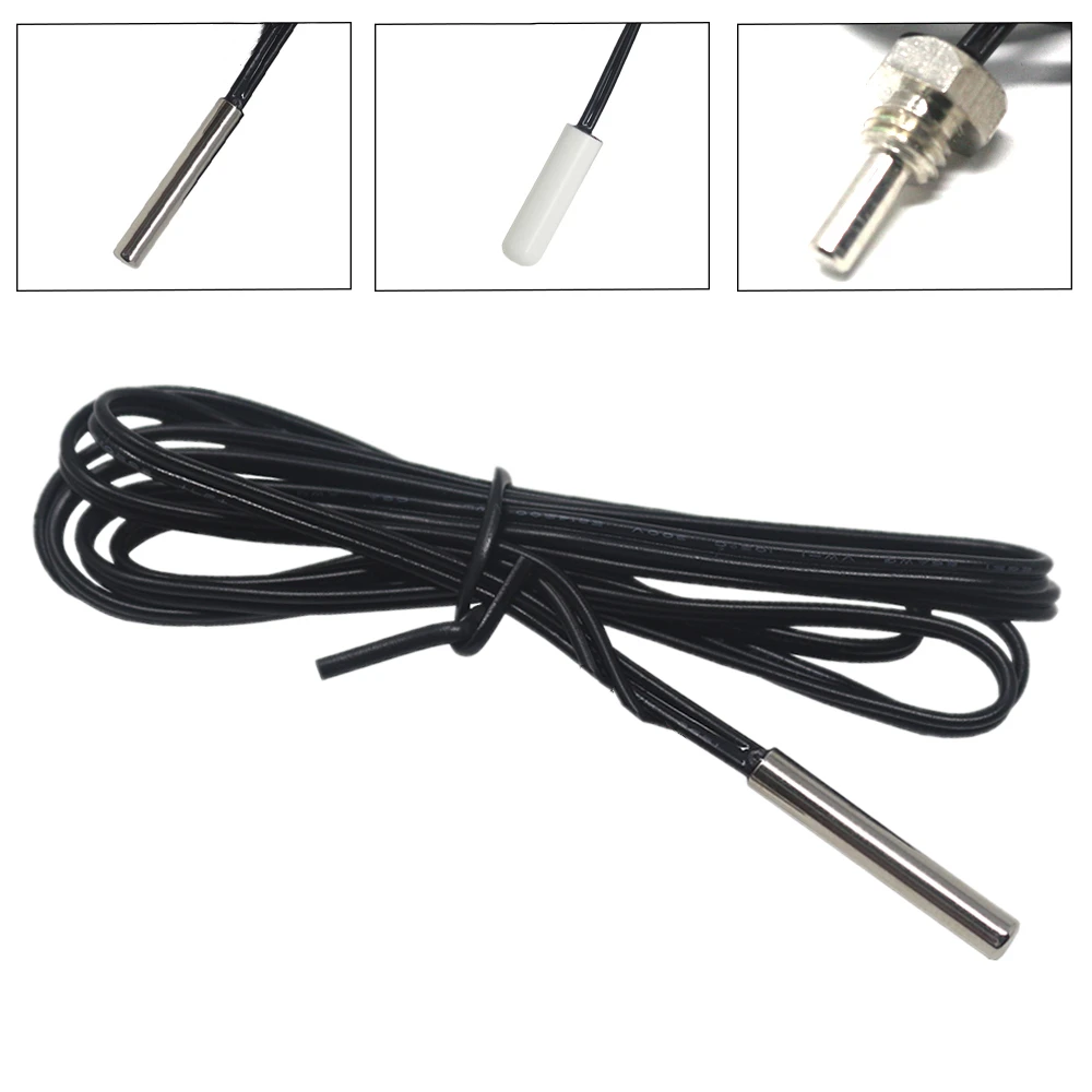 1m 2m 5m NTC 10K Temperature Probe 6.5ft Temperature Controller Sensor -40~120 Degree Copper Plastic Screw Thread