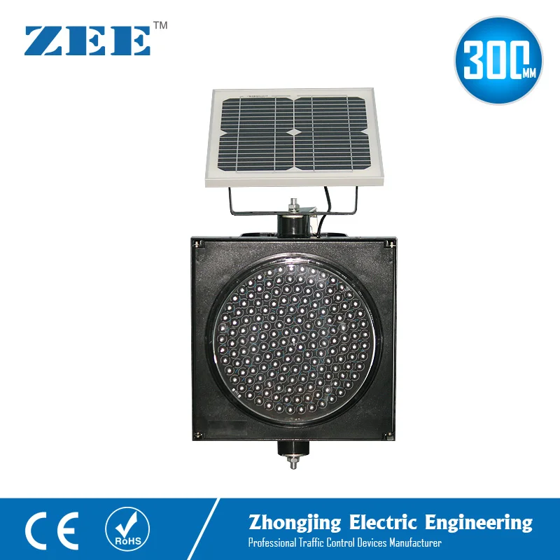 Refletor solar de 12 polegadas, 300mm, luz intermitente, âmbar, semáforo, luz led