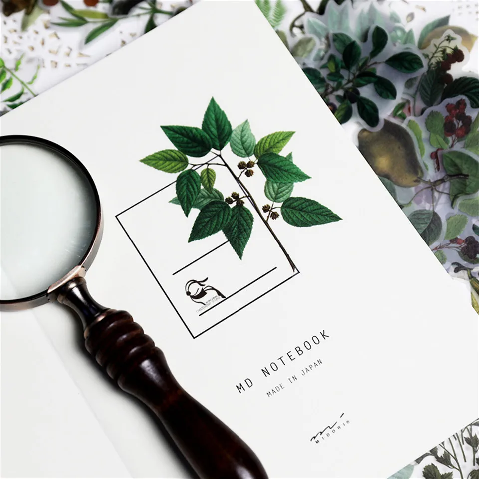 65Pcs Plant Fern Paper Stickers Kits Die Cut For DIY Scrapbooking Junk Journal TN Planner Photo Album Sticker Card Making S037