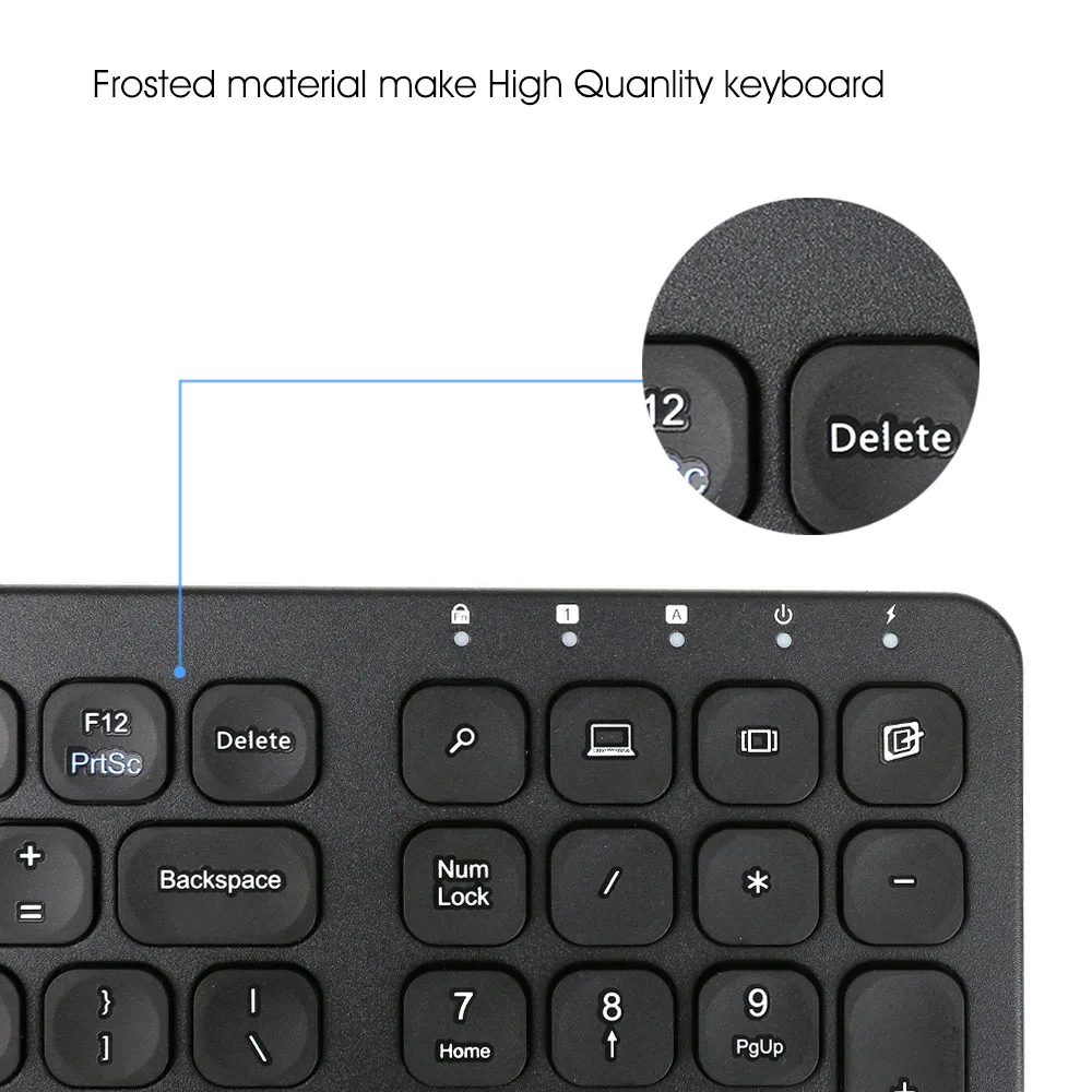 Vontar-teclado multimídia sem fio k02, tv box, android, 2.4g, teclado sem fio, laptop, pc