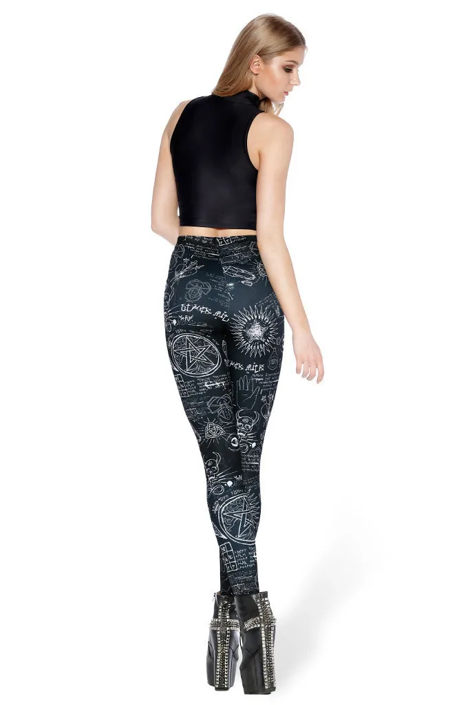 แฟชั่นผู้หญิงสุภาพสตรีสีดำLeggingผู้หญิงJeggings LegingsฟิตเนสLeggingกางเกงกางเกงพิมพ์Leggings