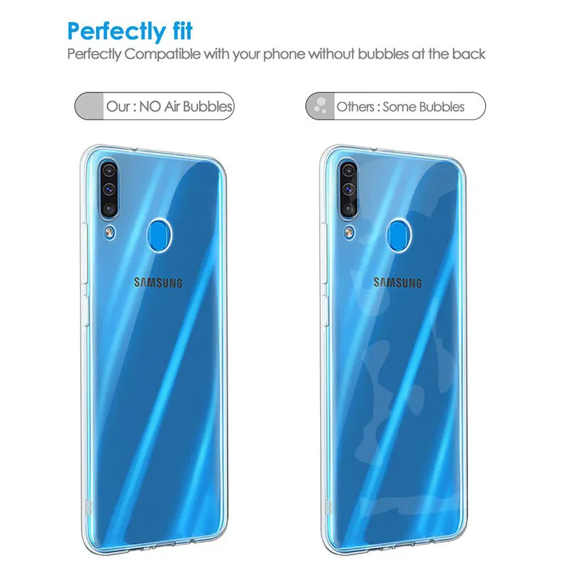 Phone Back Cover for Samsung Galaxy M10 M20 M30 Cases Ultra Thin Slim Soft TPU Crystal Durable Shell Coque Capa M 10 20 30 Funda