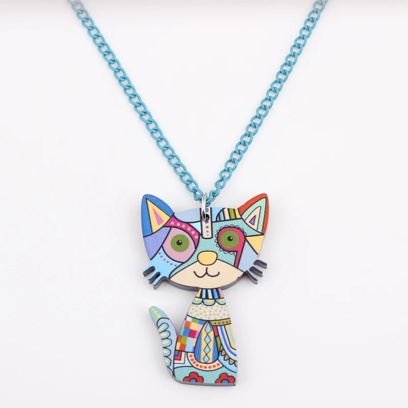 Bonsny cat lovely new 2014 spring/summer style necklaces & pendant for girls design style woman man jewelry cute