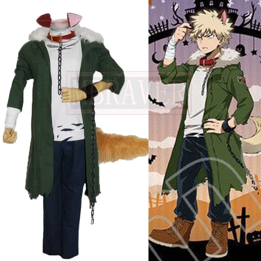 Bakugou Katsuki Adult's Costume Outfit Cosplay Halloween Costume Full Set Custom Made Any Size