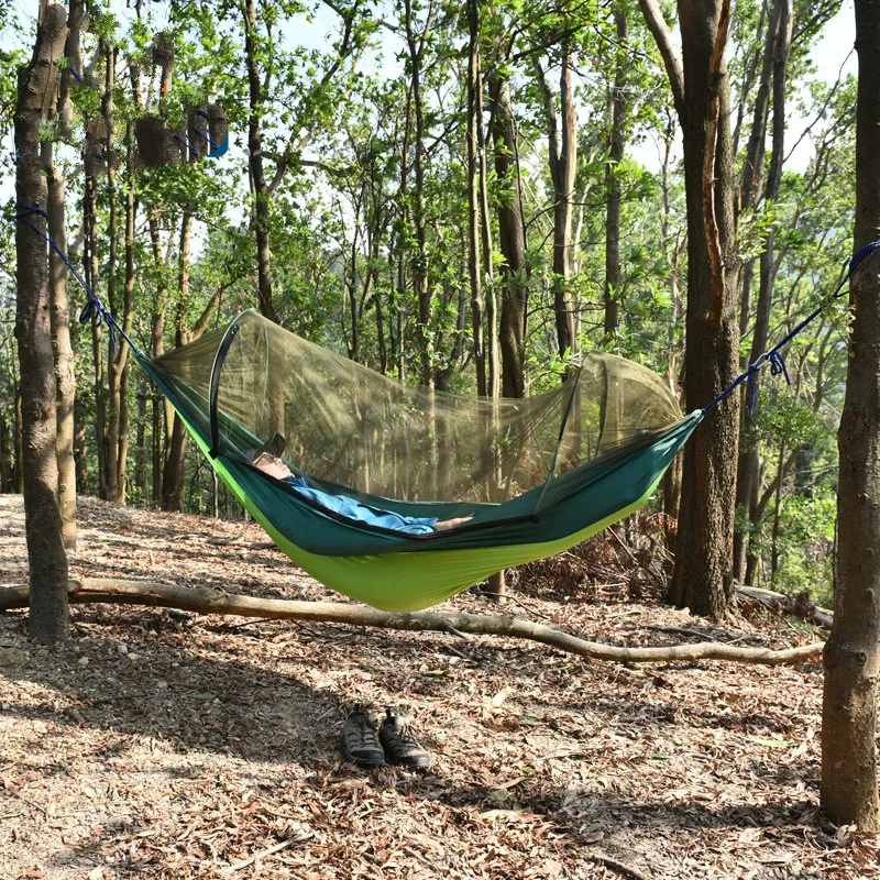 Outdoor Mosquito Net Hammock Swing Summer Camping foot rest tent hanging chair patio furniture adult covered sleep travel