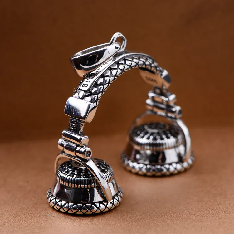 

S925 silver fashion music Earphone Headphone pendant, ring wholesale rock style men's fashion fashion man