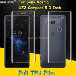 Front / Back Full Coverage Clear Soft TPU Film Screen Protector For Sony Xperia XZ2 Compact H8314 H8324 5.0