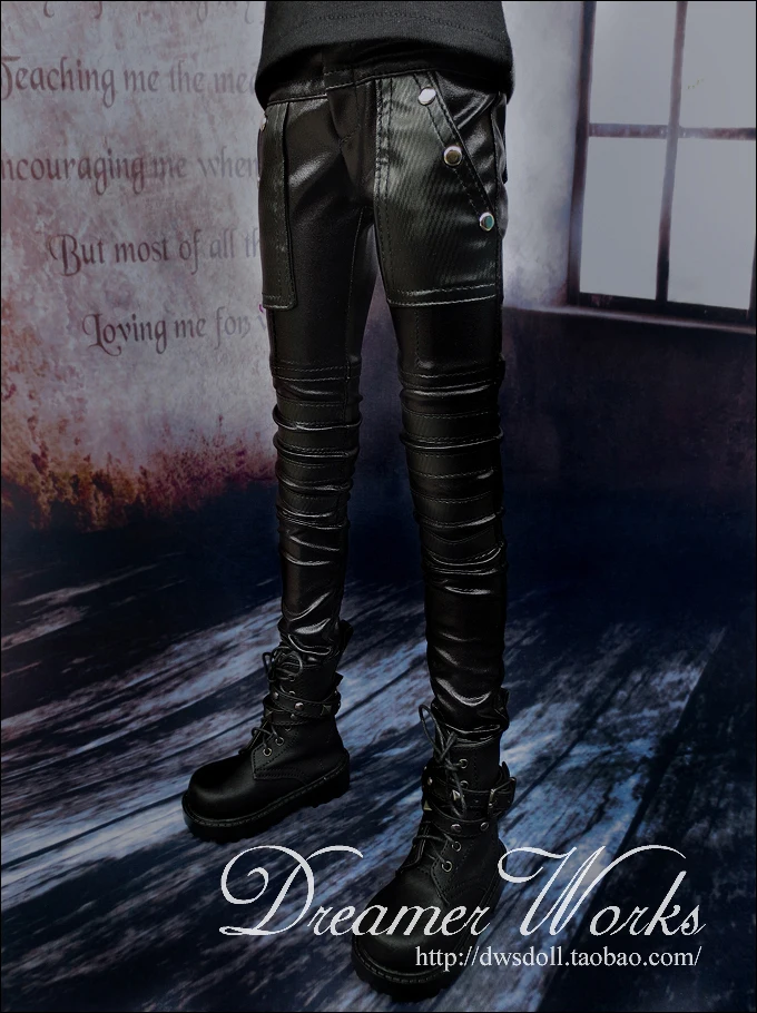 

1/4 1/3 scale BJD clothing accessories Stitching Leather pants for BJD/SD doll,Not included doll,shoes,wig and other 1290