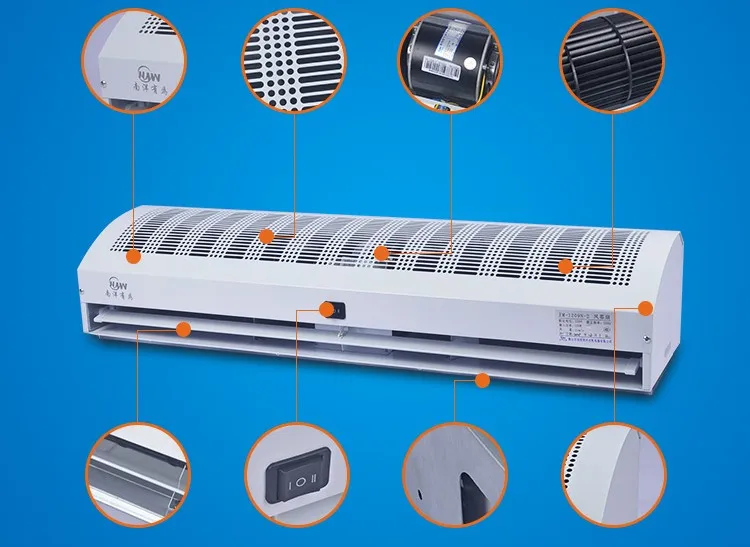 مروحة ستارة هواء طبيعية ، 0.9 متر ، للمدخل ، الخروج ، مع مكيف الهواء للحفاظ على التنظيف الداخلي