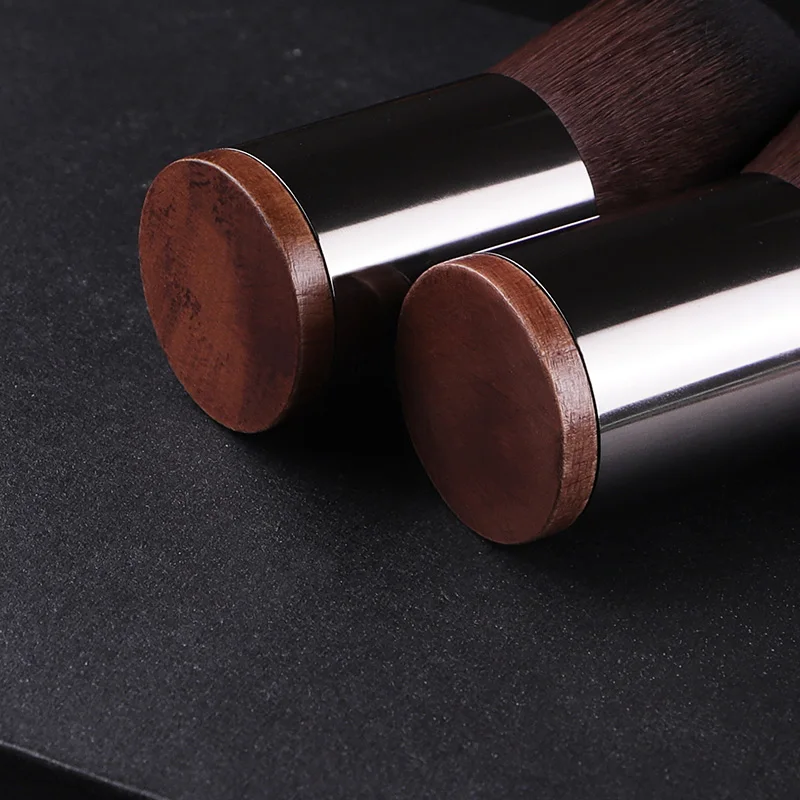 Luxury Round Kabuki Brush #124 Wood Handle Dome Shape Dense Powder Brush #128 Tapered Precision Blush Powder Makeup Brushes