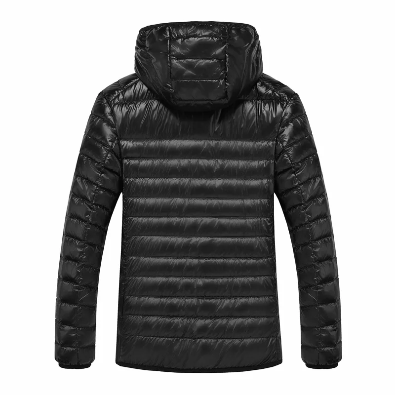 NewBang 9XL 10XL Men\'s Large Size Down Coats Ultra Light Down Jacket Men Lightweight Feather Hooded Warm Portable Winter Coat