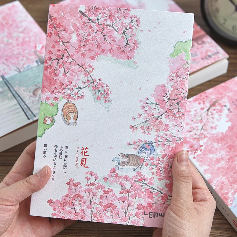 Sketchbook Vintage Stationery Notebook Chinese Style Blank Thicken Sketch Book A5 Painting Graffiti Diary Planner Agenda Notepad