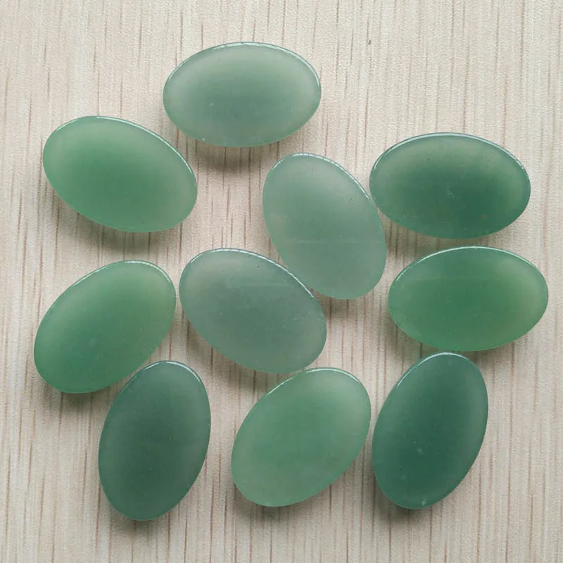 Fashion good quality natural green aventurine Oval CAB CABOCHON stones beads 20x30mm jewelry 10pcs/lot Wholesale Free shipping