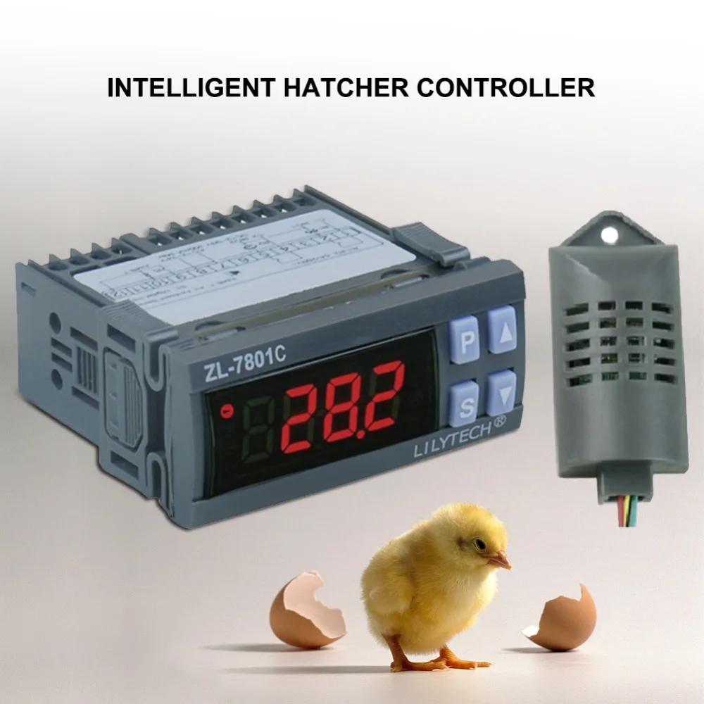 

ZL-7801C Poultry Egg Incubator Temperature and Humidity Controller LCD Digital Incubator Incubation Humidity Controller 220V