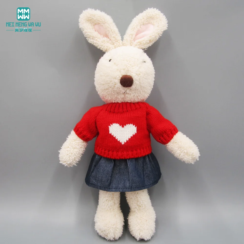 30cm Doll Clothes for 1/6 BJD Doll rabbit Cat Bear Plush Toys Soft Dress Skirt Sweater