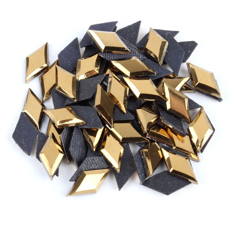 New product !Mine Gold 300Pcs/lot 4X8MM Rhombus Shape Hotfix Rhinestone for Cloths Adornment DIY accessories free shipping