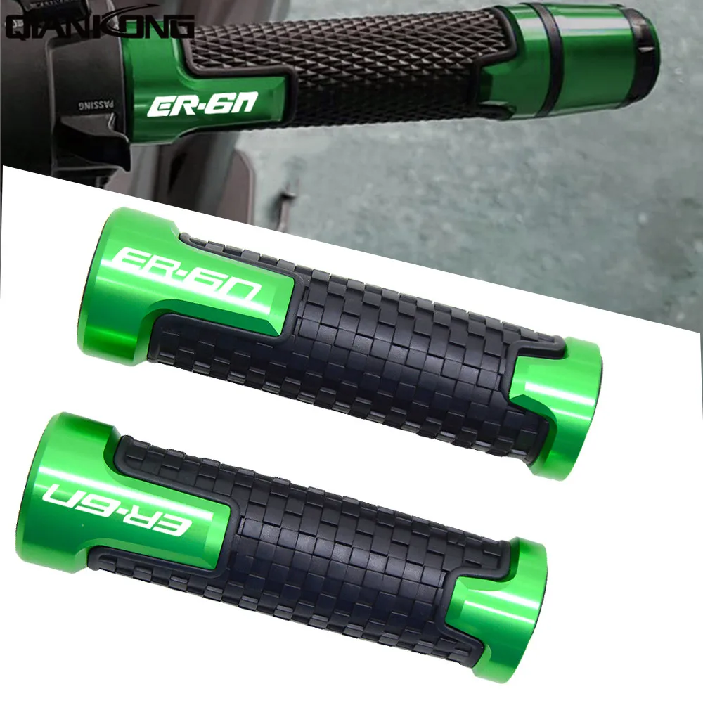 New 7/8\'\' 22MM Motorcycle handle grip Motorbike handlebar end For Kawasaki ER6N ER-6N 2009 2010 2011 2012 2013 2014-15 Accessory