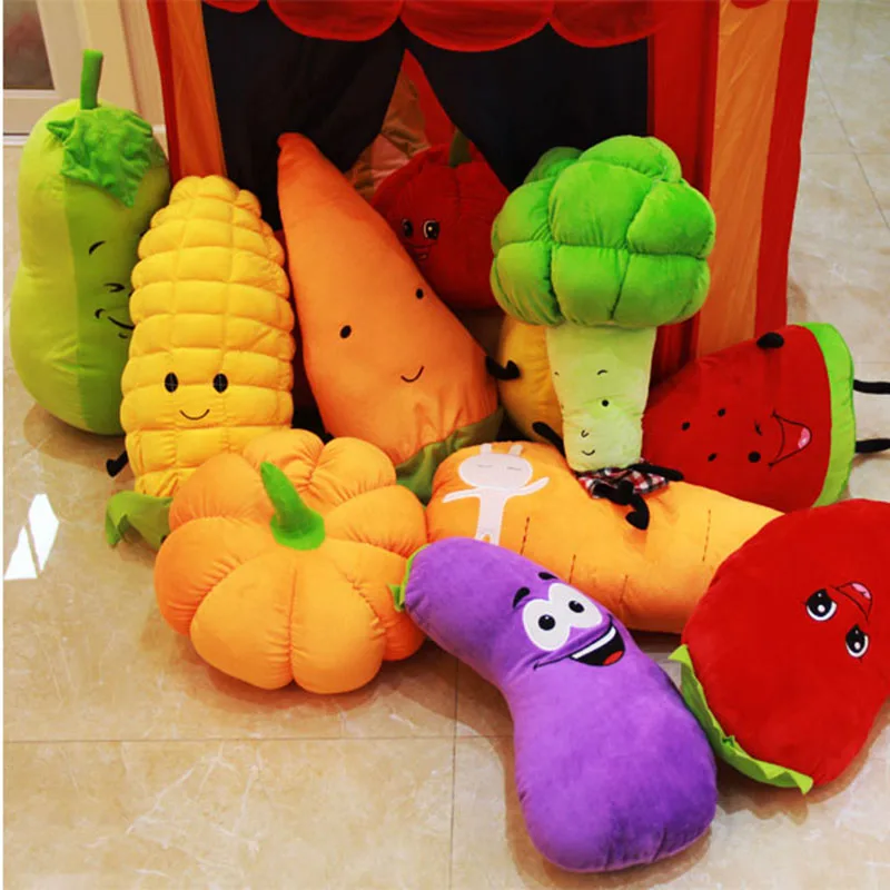 

Big plant plush toy pillow cute simulation vegetables stuffed doll corn pumpkin watermelon cushion plush food kids toy