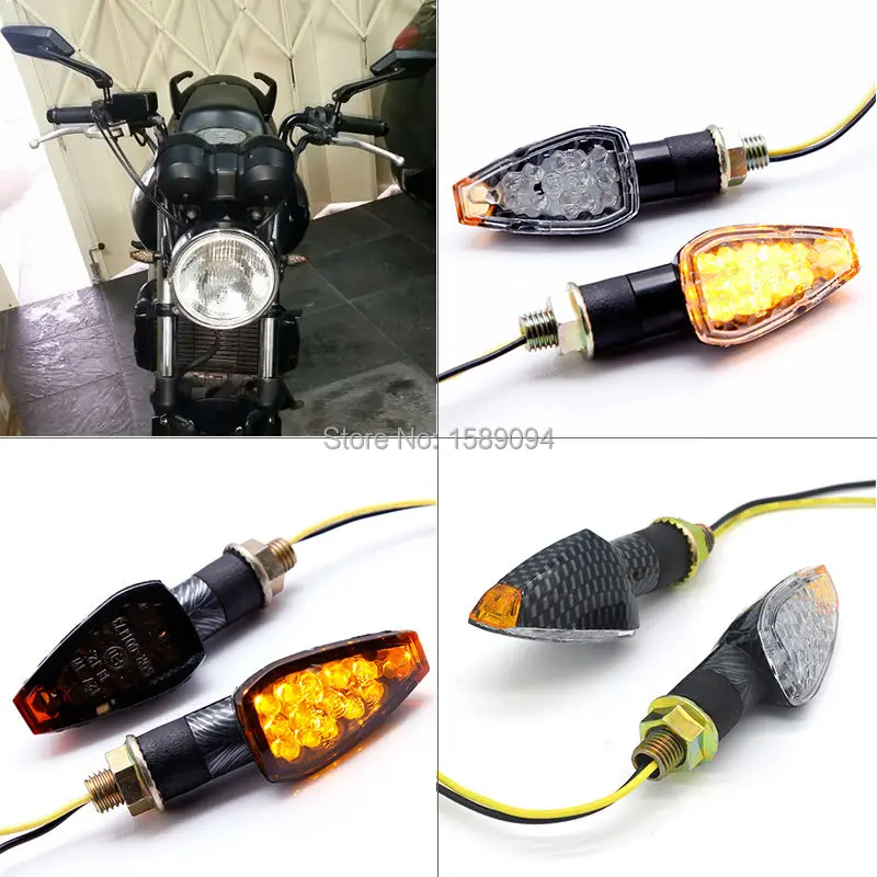 2023 New Arrival Mini Stalk Arrow Motorcycle LED Turn Signal Indicators Blinkers Lights/Lamp Clear/Smoke Lens