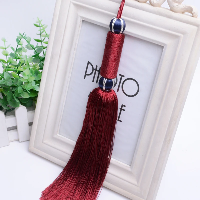 QGVLish 5Pcs Cord Small Curtian Tassels Fringe Curtain Accessories DIY Sewing Valance Stage Sofa Key Tassel Tie Backs Home Decor