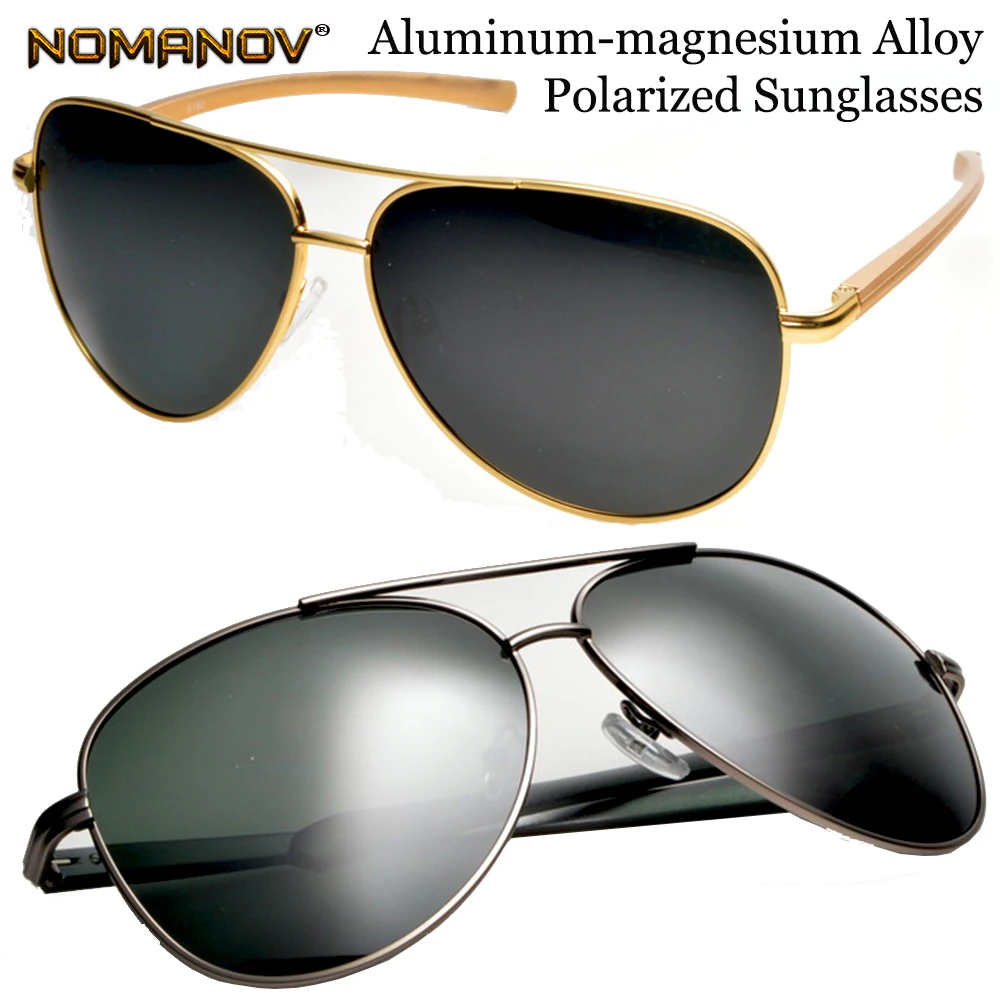 

Oversized Al-mg Men Women Polarized Sunglasses Sun Glasses Lightweight High Strength Anti-corrosion Spring Hinge Pilot Frame