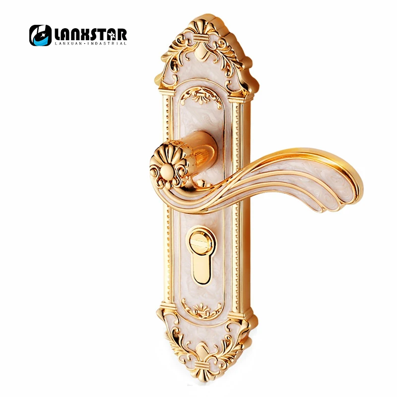 

European Fashionable Dummy Locker Handle Locks Interior Door with Lock Core Covers Mechanical Decorative Lock None Keys Lockset