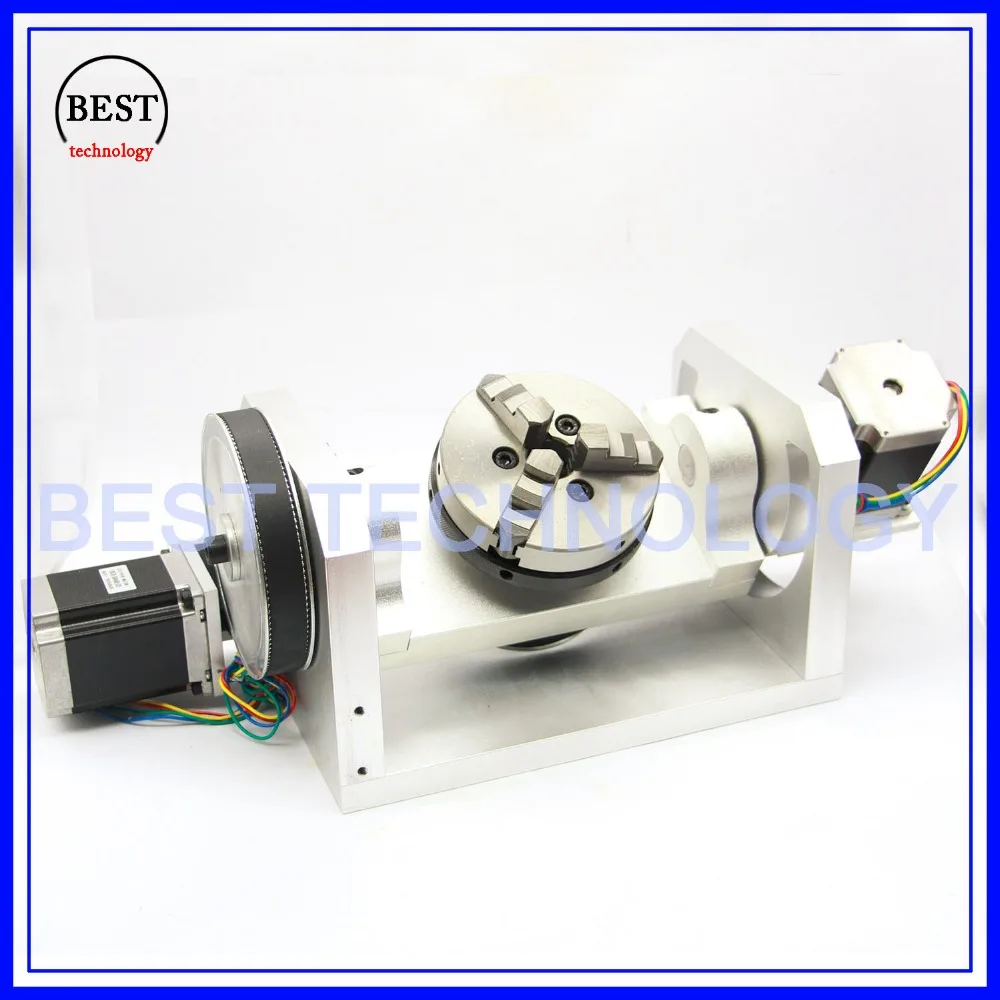 100mm CNC 4th Axis 5th Axis CNC dividing head/Rotation Axis/A axis kit Nema23 for Mini CNC router/engraver woodworking  machine