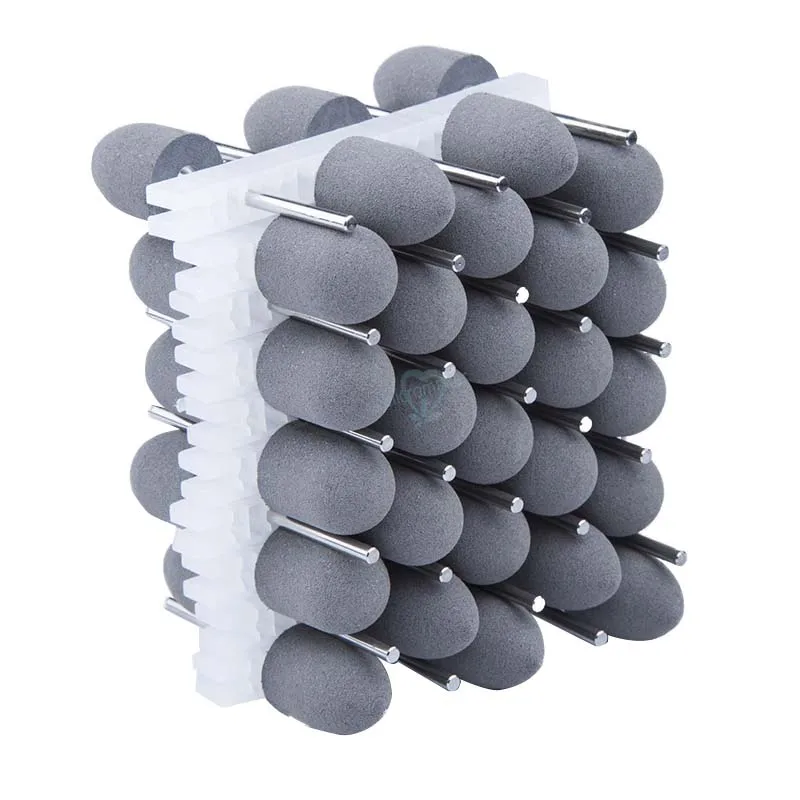 

100pcs Gray SILICONE Rubber Polishers Diamond Polishing Burs 2.35mm