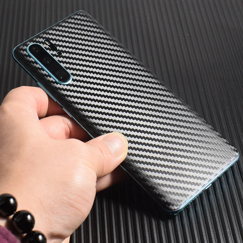 3D Carbon Fiber Skins Film Wrap Skin Phone Back Paste Sticker For HUAWEI P30 Pro P20 Lite Mate 20X 20 Pro HONOR 8X 9 10 Lite V10