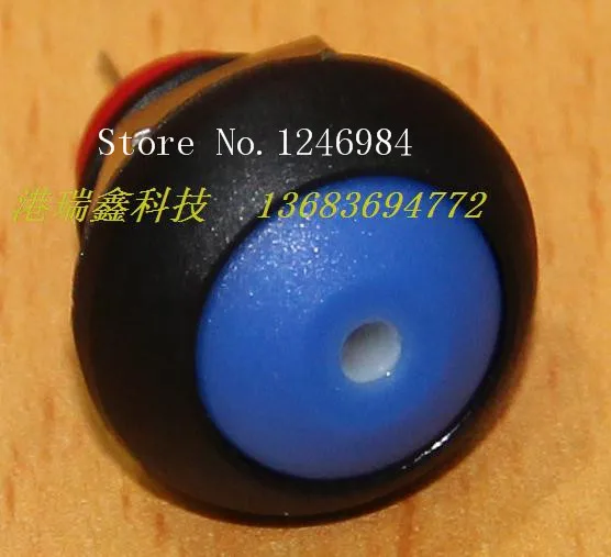 [SA]M12 waterproof switch reset button Taiwan Deli Wei PAS6 illuminated blue circular no lock button switch--20pcs/lot