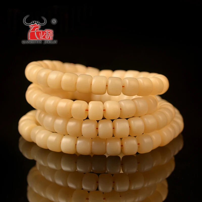 10PCS Tibetan natural beef bone handmade bone bead necklace, DIY bead necklace bead hole 1.5mm.