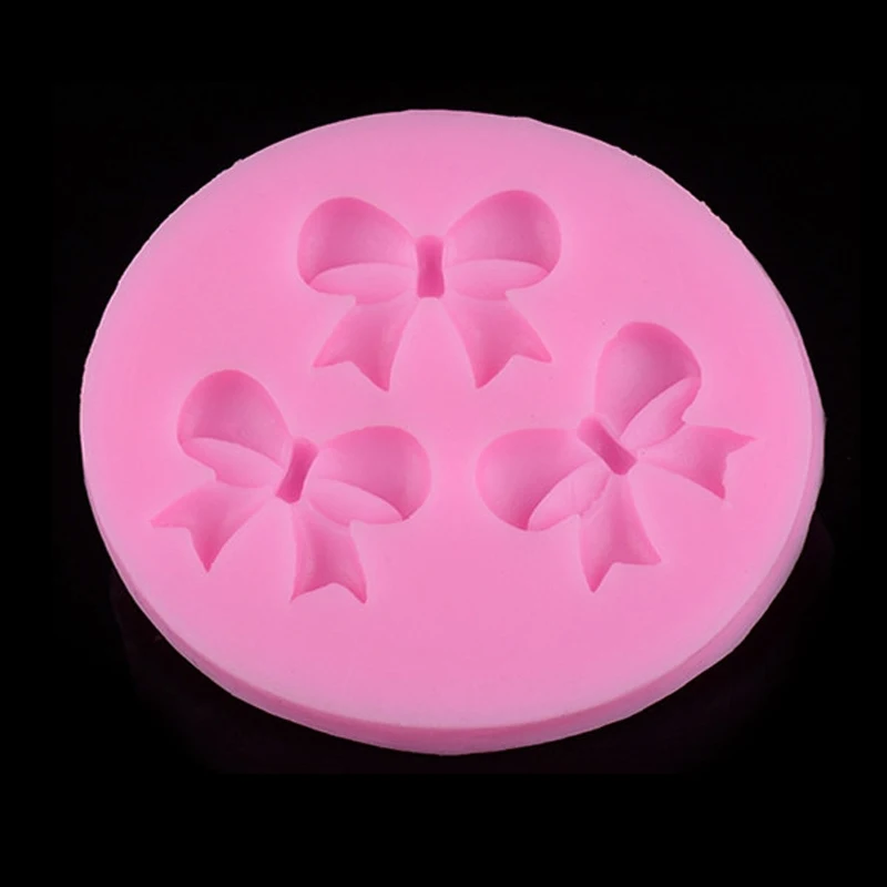 

1PC Round Shape 3-Cavity Bow Tie 3D Silicone Chocolate Mold Cake Fondant Decoration DIY Sugarcraft JH120