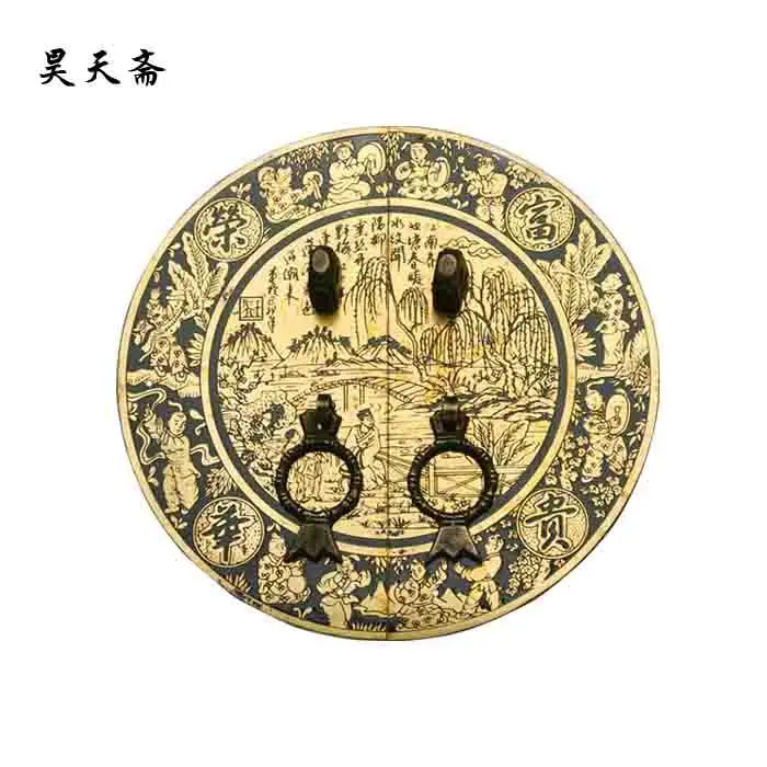 

[Haotian vegetarian] antique copper door handle Chinese handle door leaf splendor paragraph HTB-036