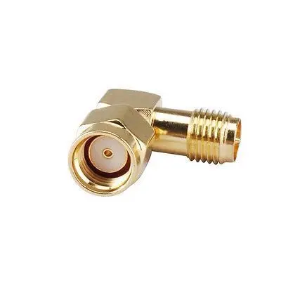 

Special Offer 50 Pcs Adapter 90 Degree RP SMA Male Jack To RP SMA Female Plug Connector Right Angle M/F PTFE