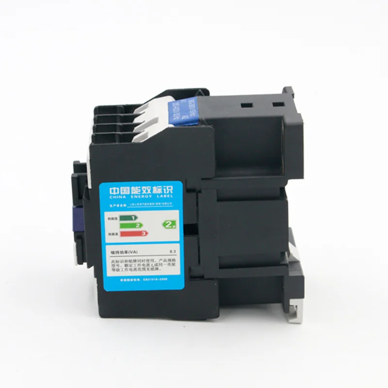 CJX2-1210 0910 AC Contactor 12A 9A 3 Phase 3-Pole NO Coil Voltage 380V 220V 50Hz Din Rail Mounted 3P+1NO Normal Open Contactor