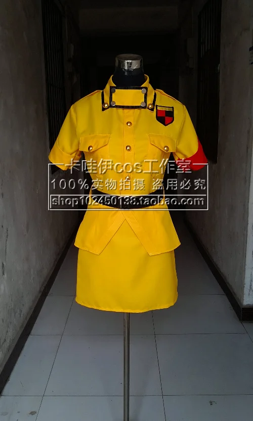 Hellsing Series Victoria Cosplay Costume, Branco Vermelho e Amarelo, 11