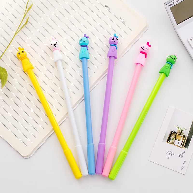 40 Pcs Creative Cute Sunny Doll Neutral Pen  Core Black Signature  Learning Supplies Gel Pen Wholesale kawaii school supplies