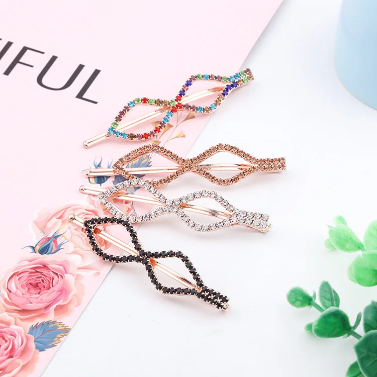 Fashion Exquisite  Pearl rhinestone  clip U-shaped side clip Accessories For Women Girls Hairclip Headwear