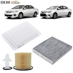 Combo Set For Toyota Corolla 2009 2010 2011 2012 2013 2014 2015 1.8L Oil Engine Cabin Air filter Activated Carbon 2ZR-FE 2ZR-FAE