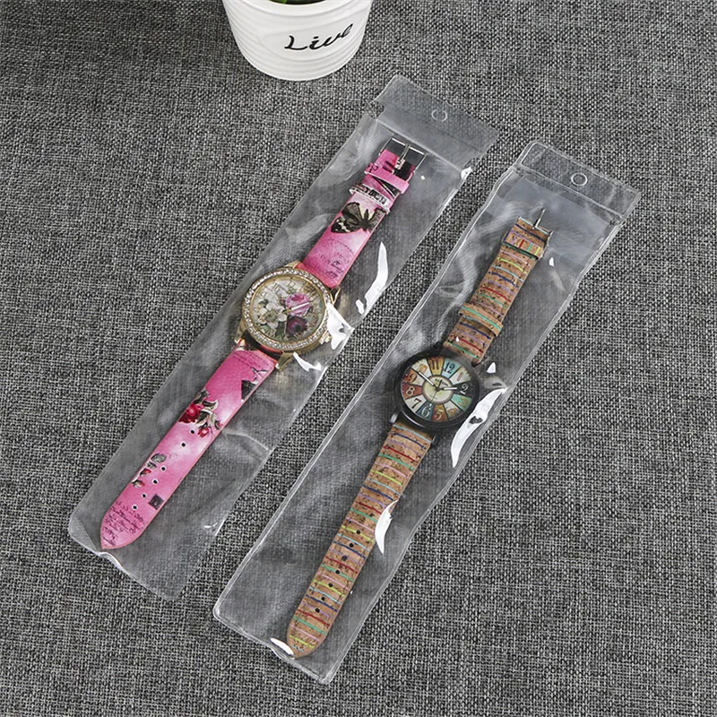 

1000pcs/lot Watch retail packaging bag electronic product PVC plastic packaging bag transparent plastic jewelry PVC bags