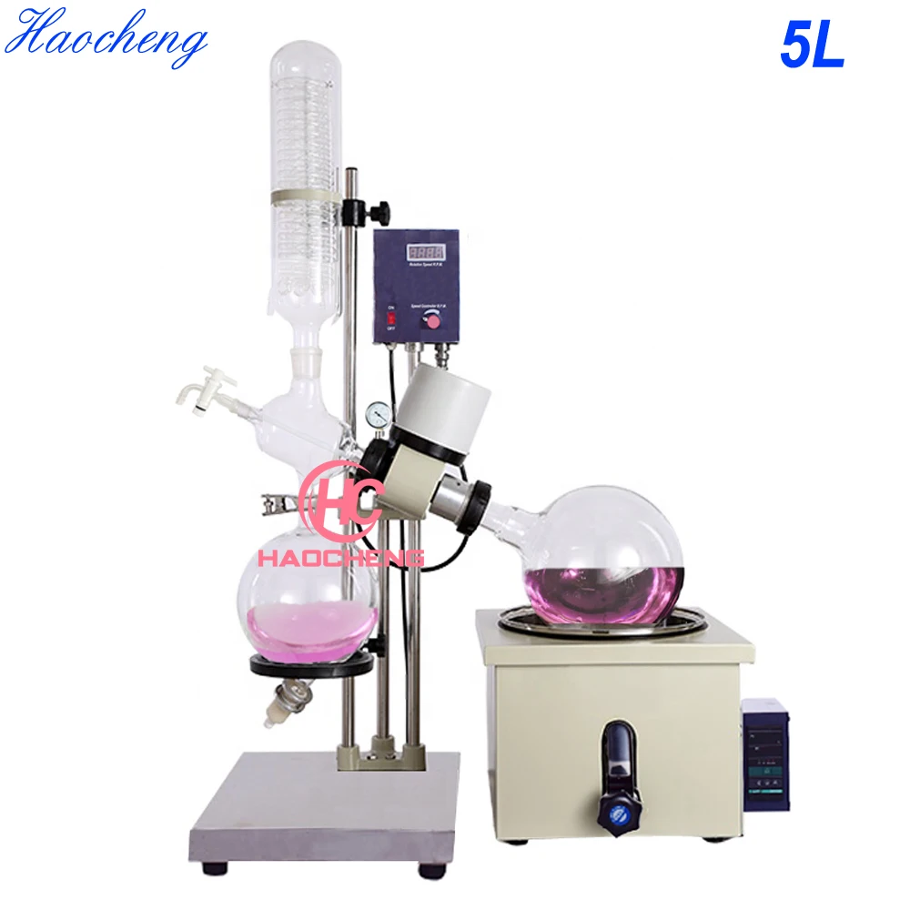 

Free shipping, Hot Sales 5L Manual Lift Solvent Rotary Evaporator