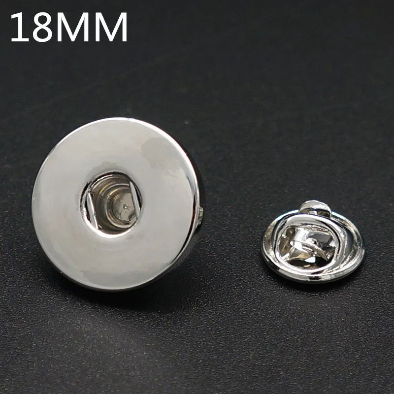 Hot sale PJ0028 Popper Jewelry trendy Snap Charm Brooch Simple deduction Fit 18mm Metal charming Snap Button wholesale