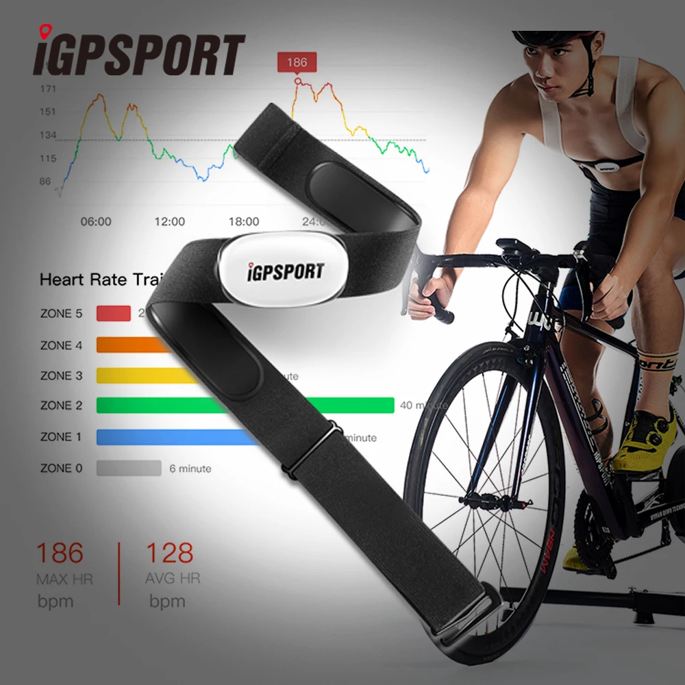 IGPSPORT-Monitor inteligente de ritmo cardíaco para el pecho, dispositivo profesional de pulso, compatible con ordenador de bicicleta, aplicación