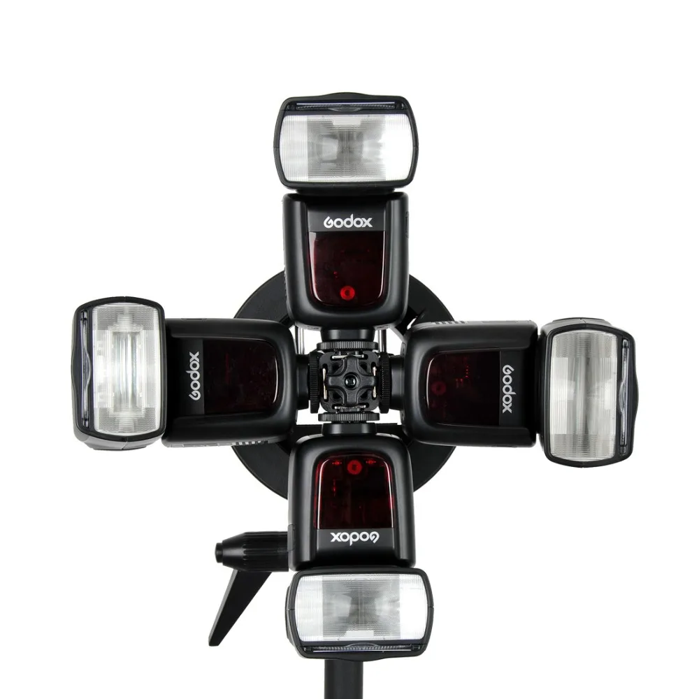 Godox-adaptador Universal de cuatro Speedlite, adaptador de montaje de zapata para Flash, accesorios de estudio fotográfico, S-FA